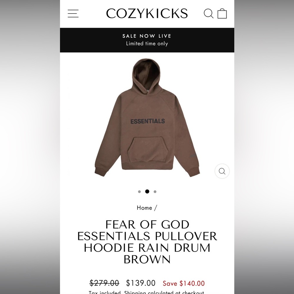 Essentials Hoodie. Male or female.